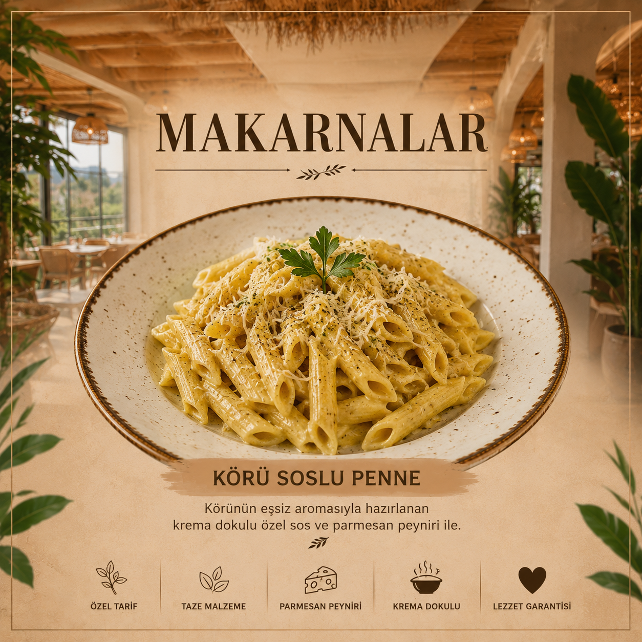 KÖRİ SOSLU PENNE